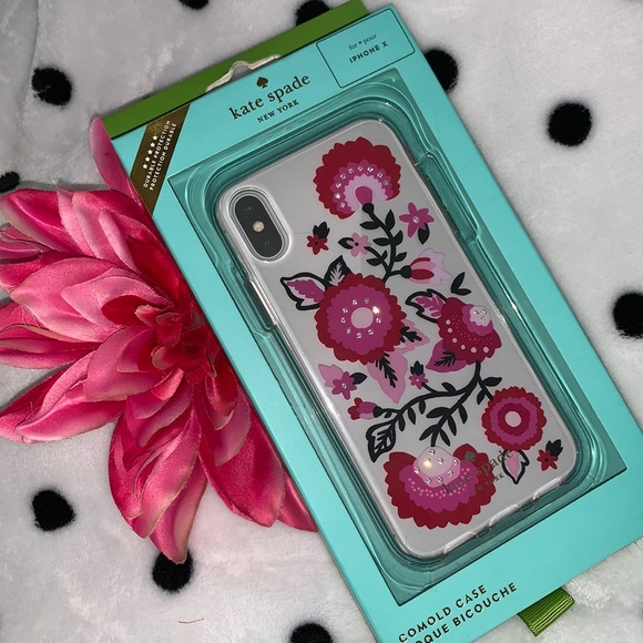 NWT! Kate Spade Jeweled Garland iPhone X Case - Picture 1 of 9